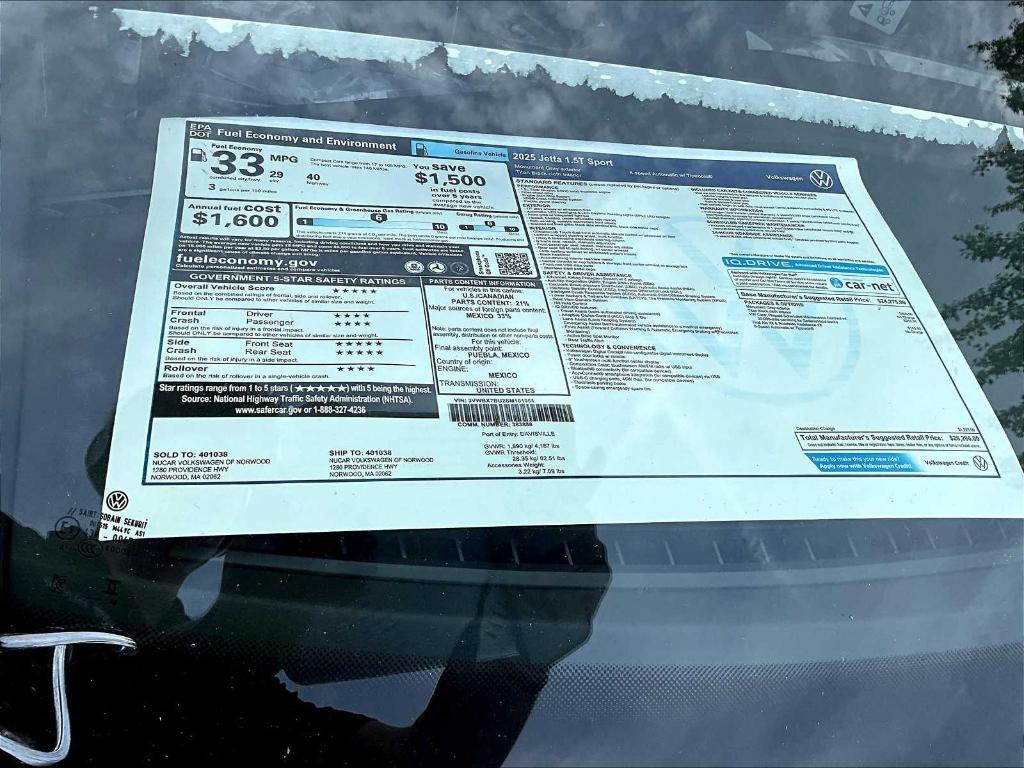 new 2025 Volkswagen Jetta car, priced at $24,474