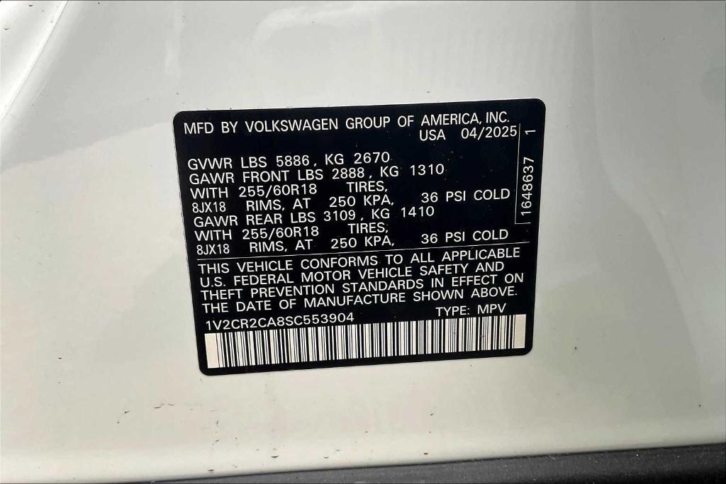 new 2025 Volkswagen Atlas car, priced at $44,769