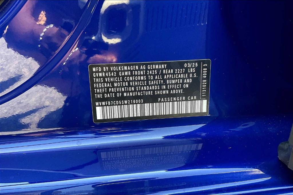 new 2025 Volkswagen Golf R car, priced at $52,643