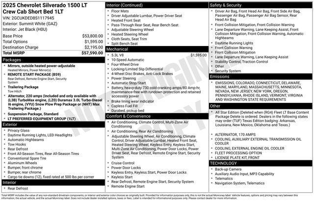 used 2025 Chevrolet Silverado 1500 car, priced at $44,883