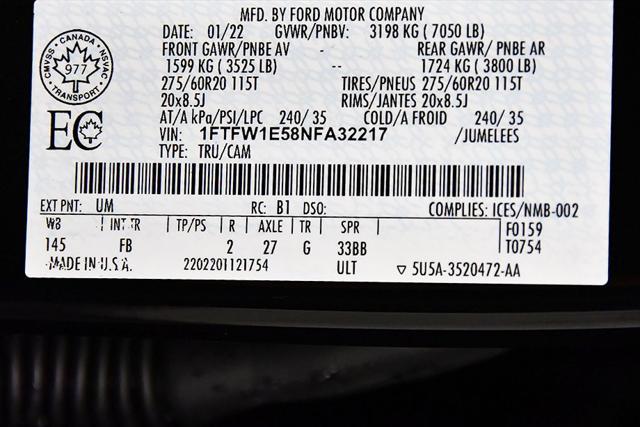 used 2022 Ford F-150 car, priced at $42,718