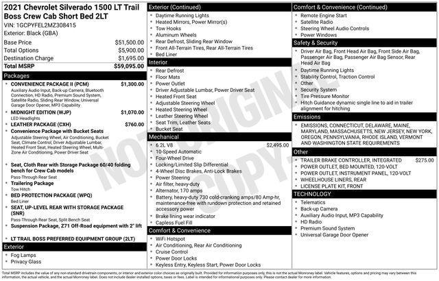 used 2021 Chevrolet Silverado 1500 car, priced at $37,565