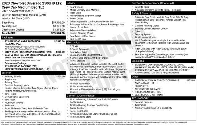 used 2023 Chevrolet Silverado 2500 car, priced at $56,477