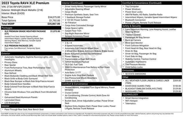 used 2023 Toyota RAV4 car, priced at $30,960