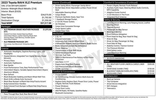 used 2023 Toyota RAV4 car, priced at $30,597