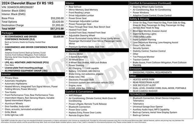 used 2024 Chevrolet Blazer EV car, priced at $29,932