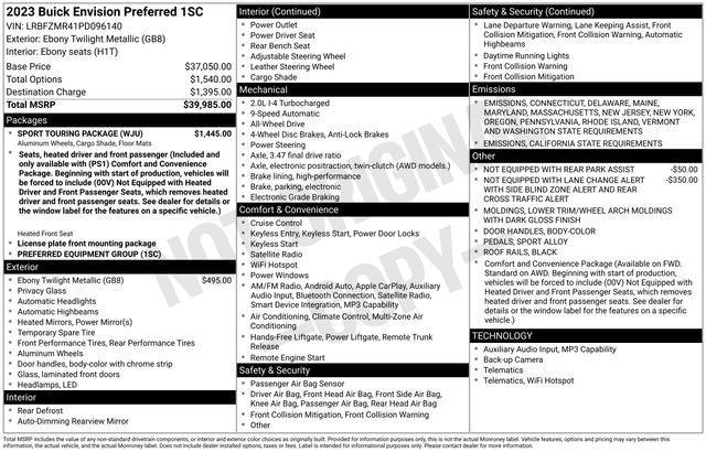 used 2023 Buick Envision car, priced at $25,434