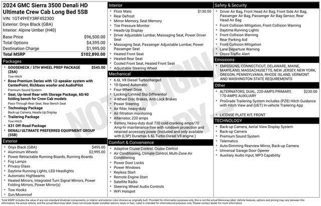 used 2024 GMC Sierra 3500 car, priced at $78,922