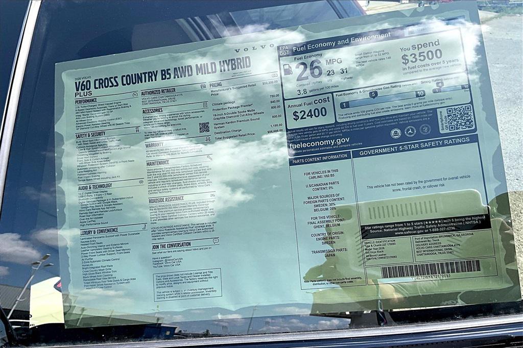 new 2026 Volvo V60 Cross Country car, priced at $56,685