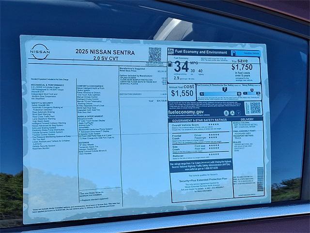 new 2025 Nissan Sentra car, priced at $24,125