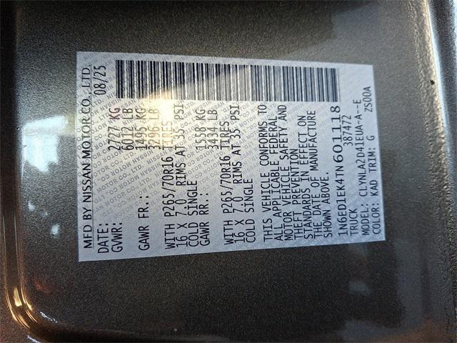 new 2026 Nissan Frontier car, priced at $38,740