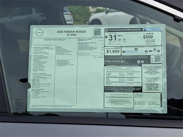 new 2026 Nissan Rogue car, priced at $34,000