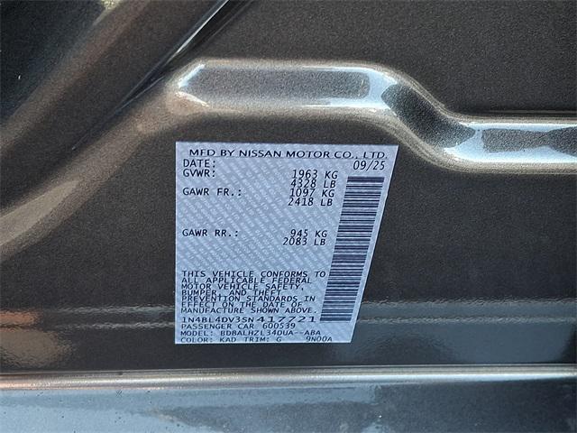 new 2025 Nissan Altima car, priced at $29,770