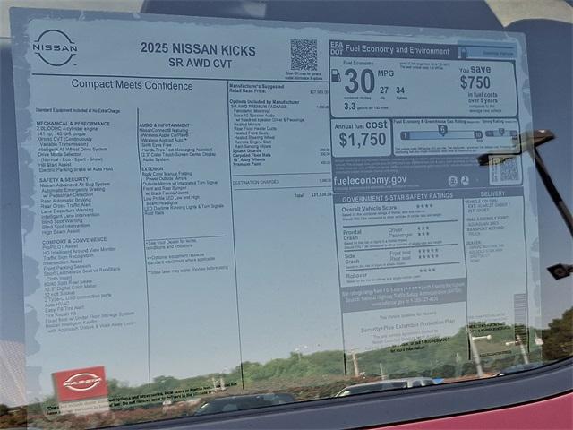 new 2025 Nissan Kicks car, priced at $31,930