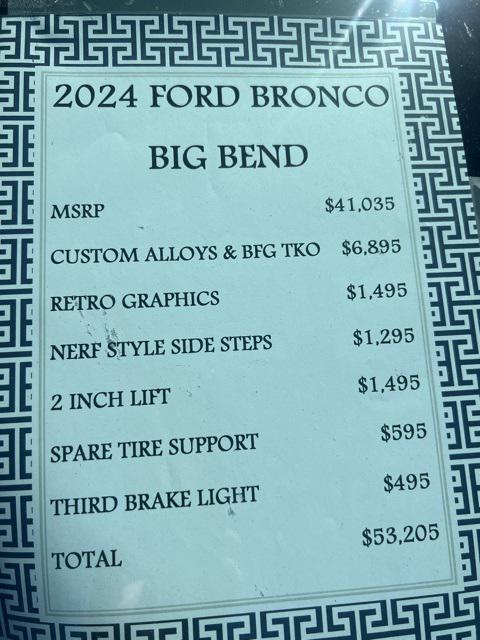 used 2024 Ford Bronco car, priced at $52,790