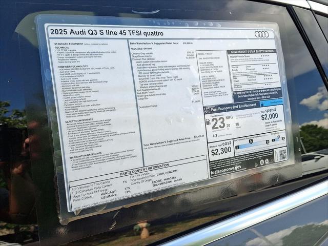new 2025 Audi Q3 car, priced at $43,950