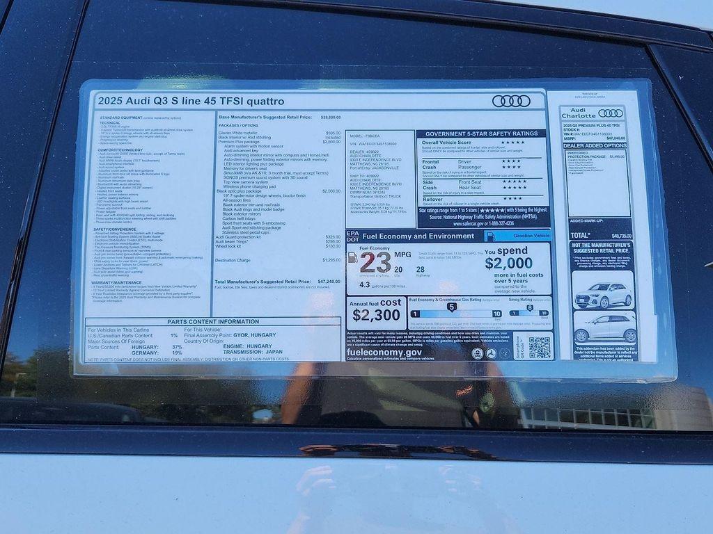 new 2025 Audi Q3 car, priced at $45,740