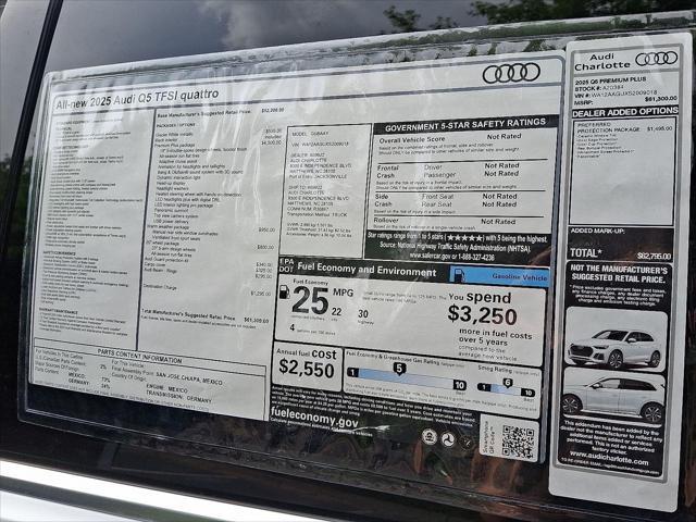 new 2025 Audi Q5 car, priced at $61,300