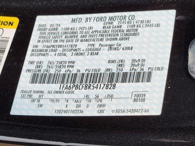 new 2024 Ford Mustang car, priced at $54,391