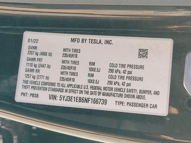 used 2022 Tesla Model 3 car, priced at $27,733