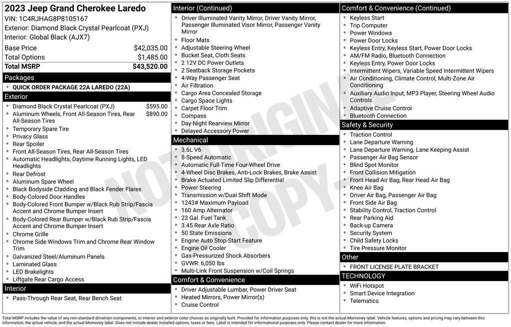used 2023 Jeep Grand Cherokee car, priced at $27,000