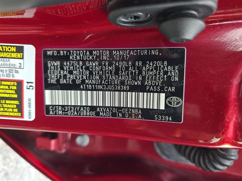 used 2018 Toyota Camry car, priced at $14,999