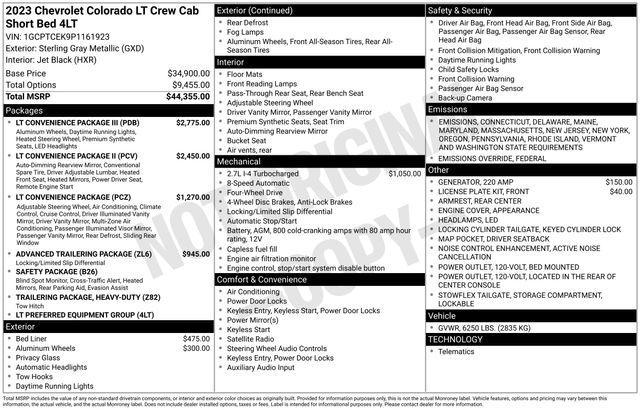 used 2023 Chevrolet Colorado car, priced at $36,495