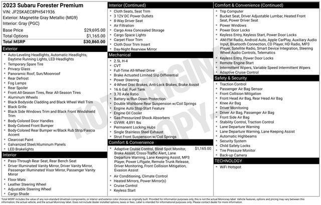 used 2023 Subaru Forester car, priced at $28,995