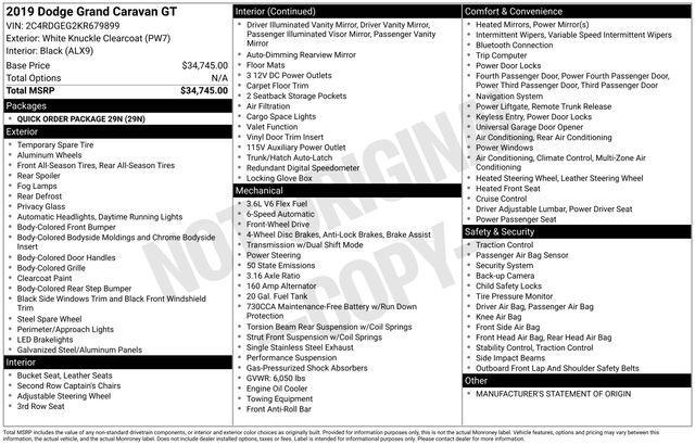 used 2019 Dodge Grand Caravan car