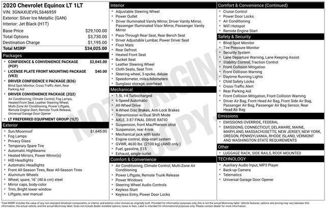 used 2020 Chevrolet Equinox car