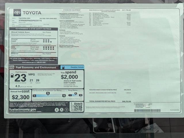 new 2025 Toyota Tacoma car, priced at $40,753