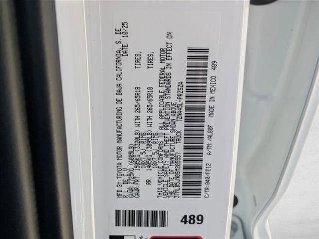 new 2025 Toyota Tacoma car, priced at $45,619