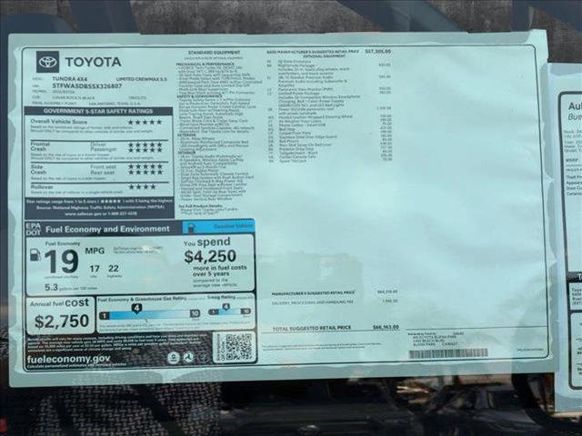 new 2025 Toyota Tundra car, priced at $59,813