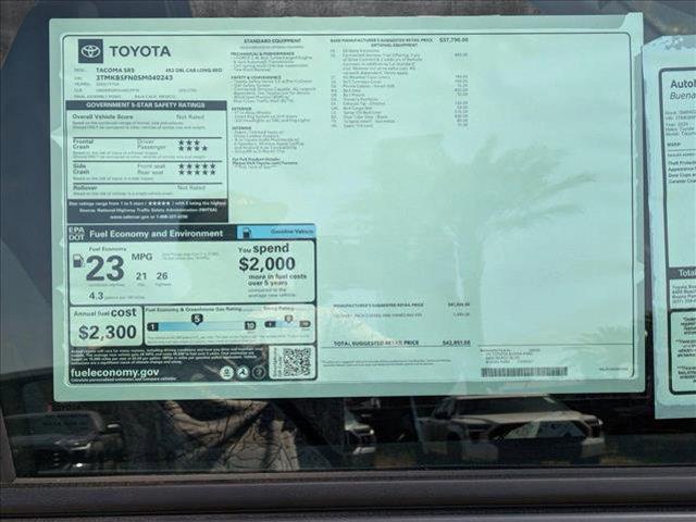 new 2025 Toyota Tacoma car, priced at $42,851