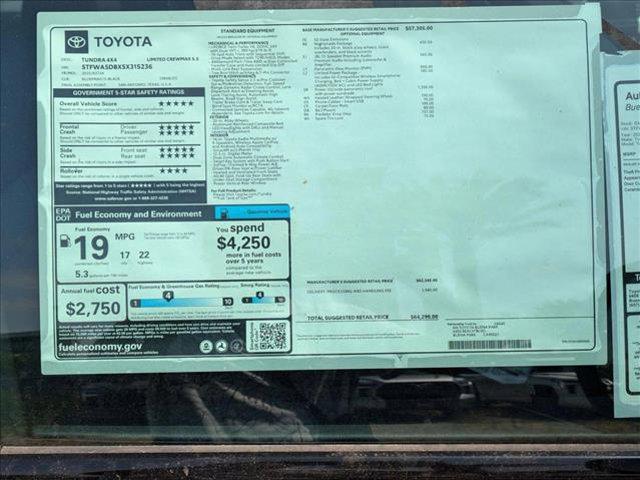 new 2025 Toyota Tundra car, priced at $58,240