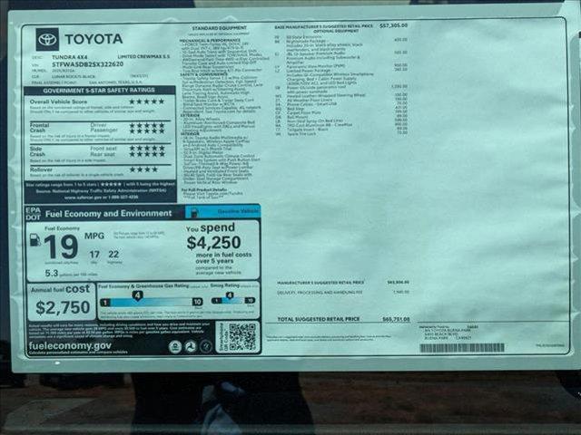 new 2025 Toyota Tundra car, priced at $59,540