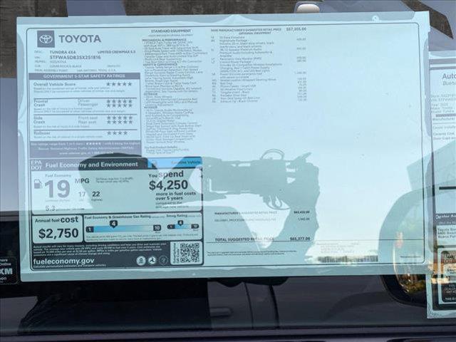 new 2025 Toyota Tundra car, priced at $60,396