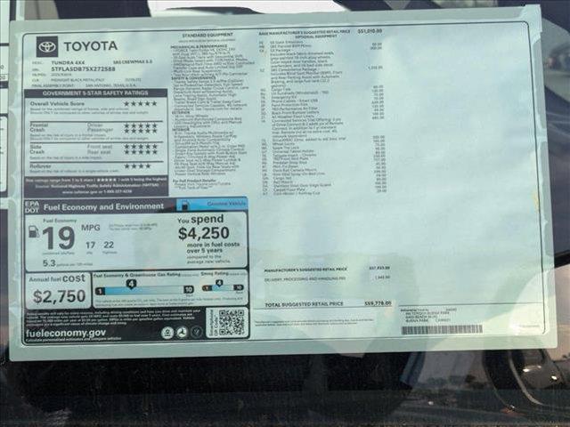 new 2025 Toyota Tundra car, priced at $53,858