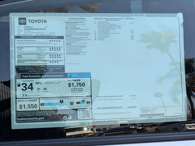 new 2025 Toyota Corolla car, priced at $28,890