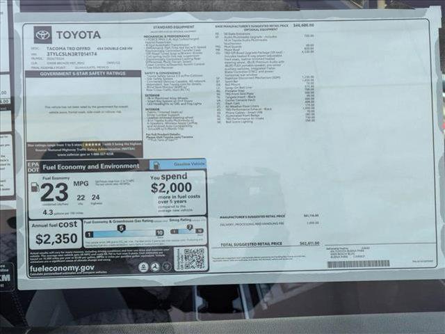 new 2024 Toyota Tacoma car, priced at $62,611