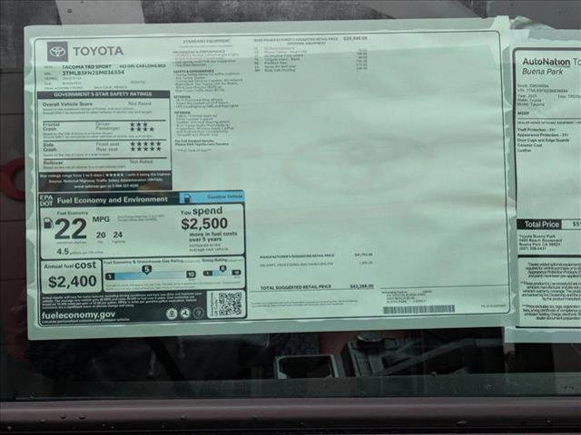 new 2025 Toyota Tacoma car, priced at $43,288