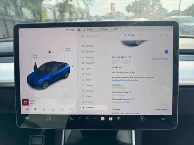 used 2021 Tesla Model Y car, priced at $27,850