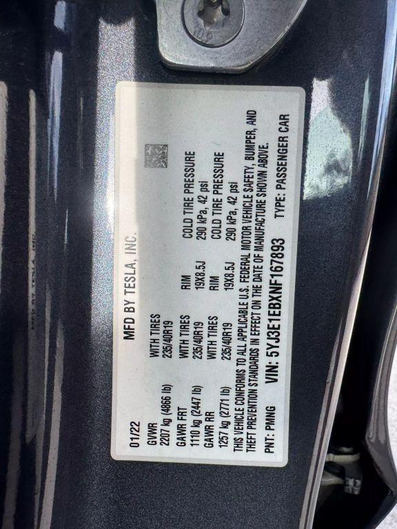 used 2022 Tesla Model 3 car, priced at $26,750