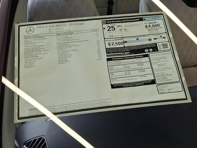 new 2026 Mercedes-Benz E-Class car, priced at $89,640