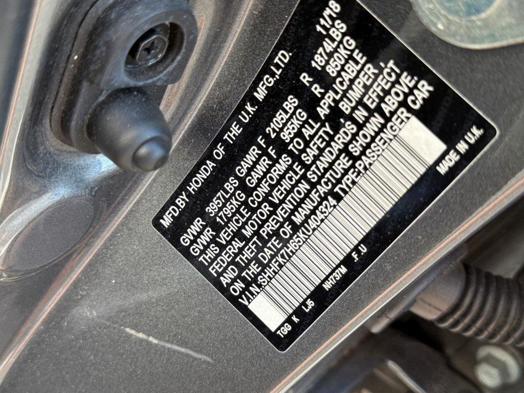used 2019 Honda Civic car, priced at $19,300
