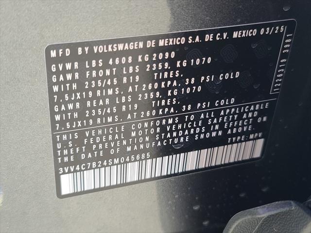 new 2025 Volkswagen Taos car, priced at $34,079