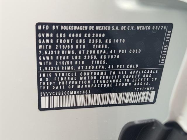 new 2025 Volkswagen Taos car, priced at $30,552