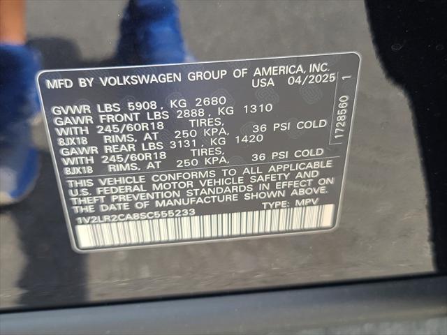 new 2025 Volkswagen Atlas car, priced at $39,871
