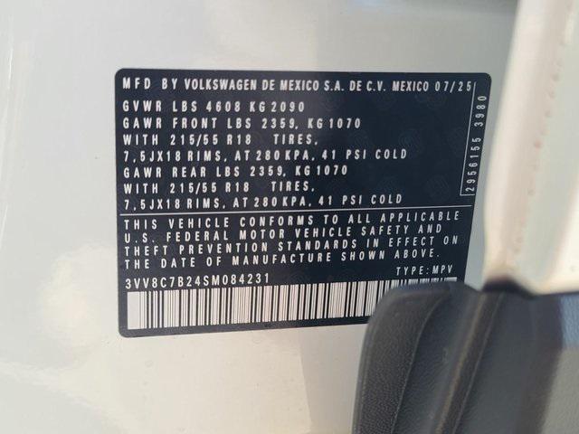 new 2025 Volkswagen Taos car, priced at $27,700