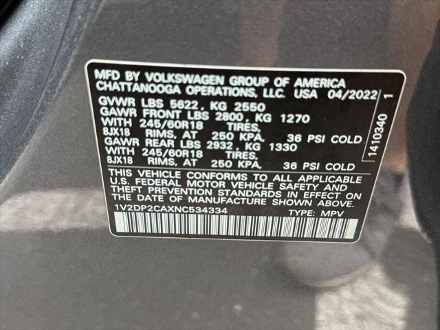 used 2022 Volkswagen Atlas car, priced at $27,000